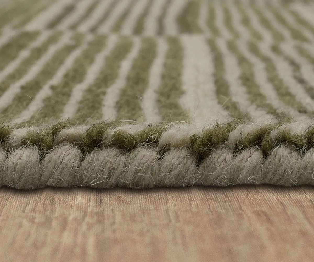 Karastan Broken Stripe Rug - Moss