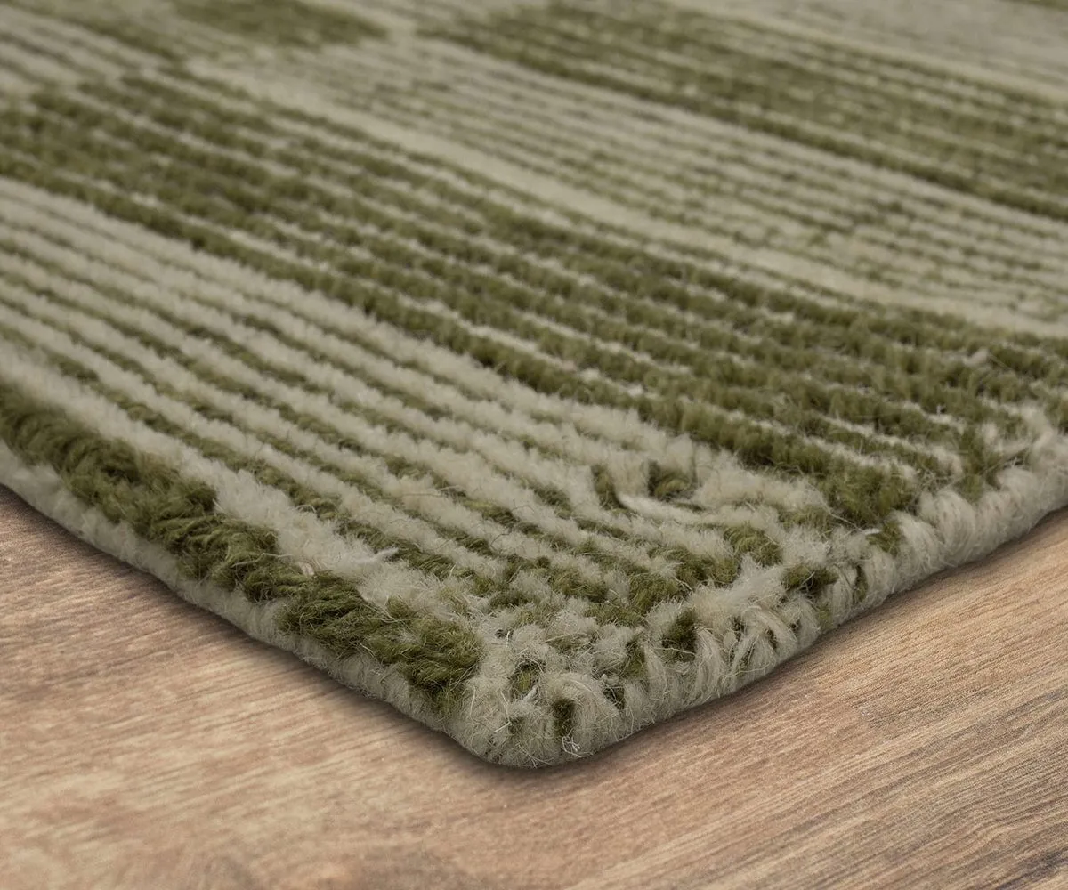 Karastan Broken Stripe Rug - Moss