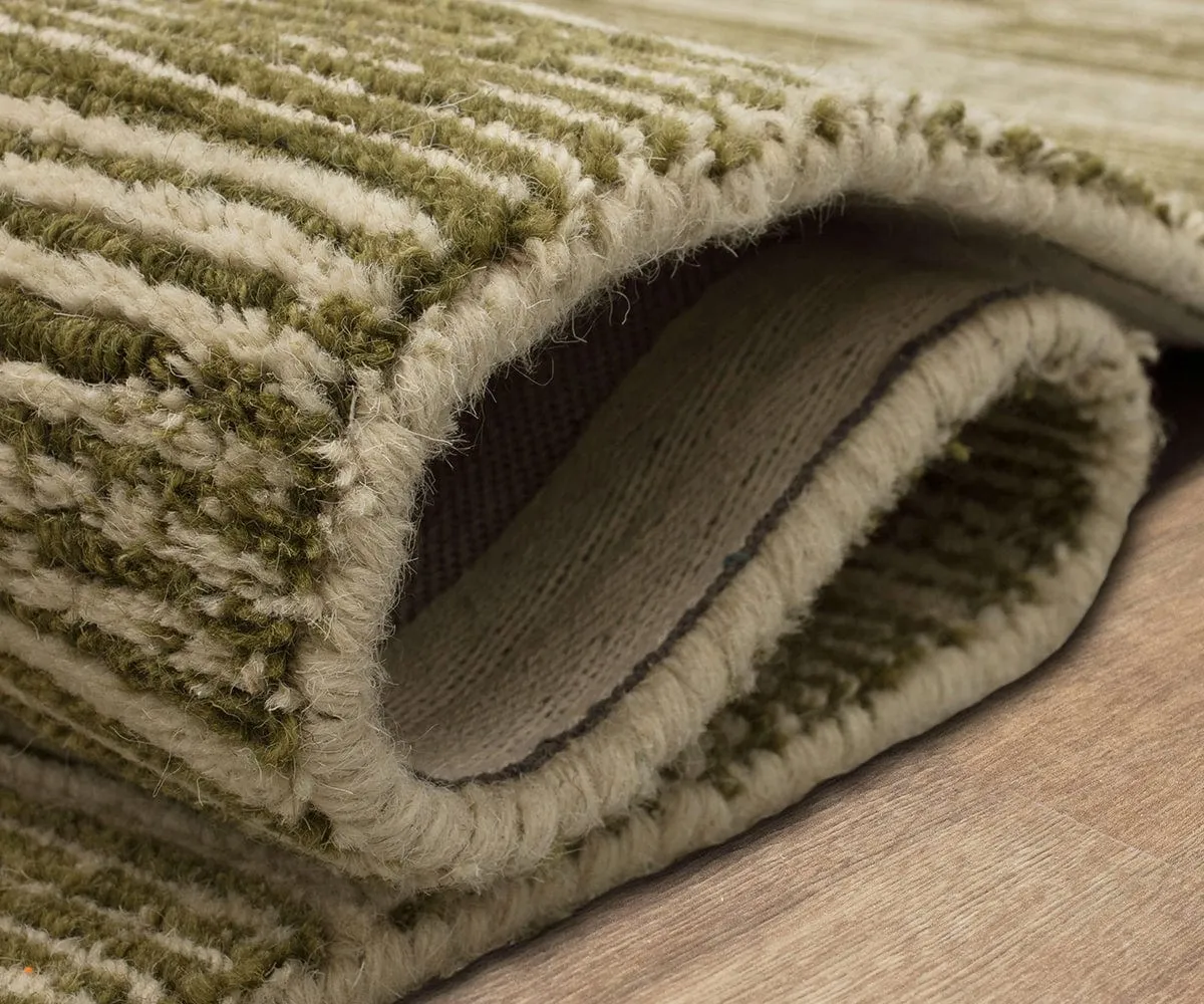 Karastan Broken Stripe Rug - Moss