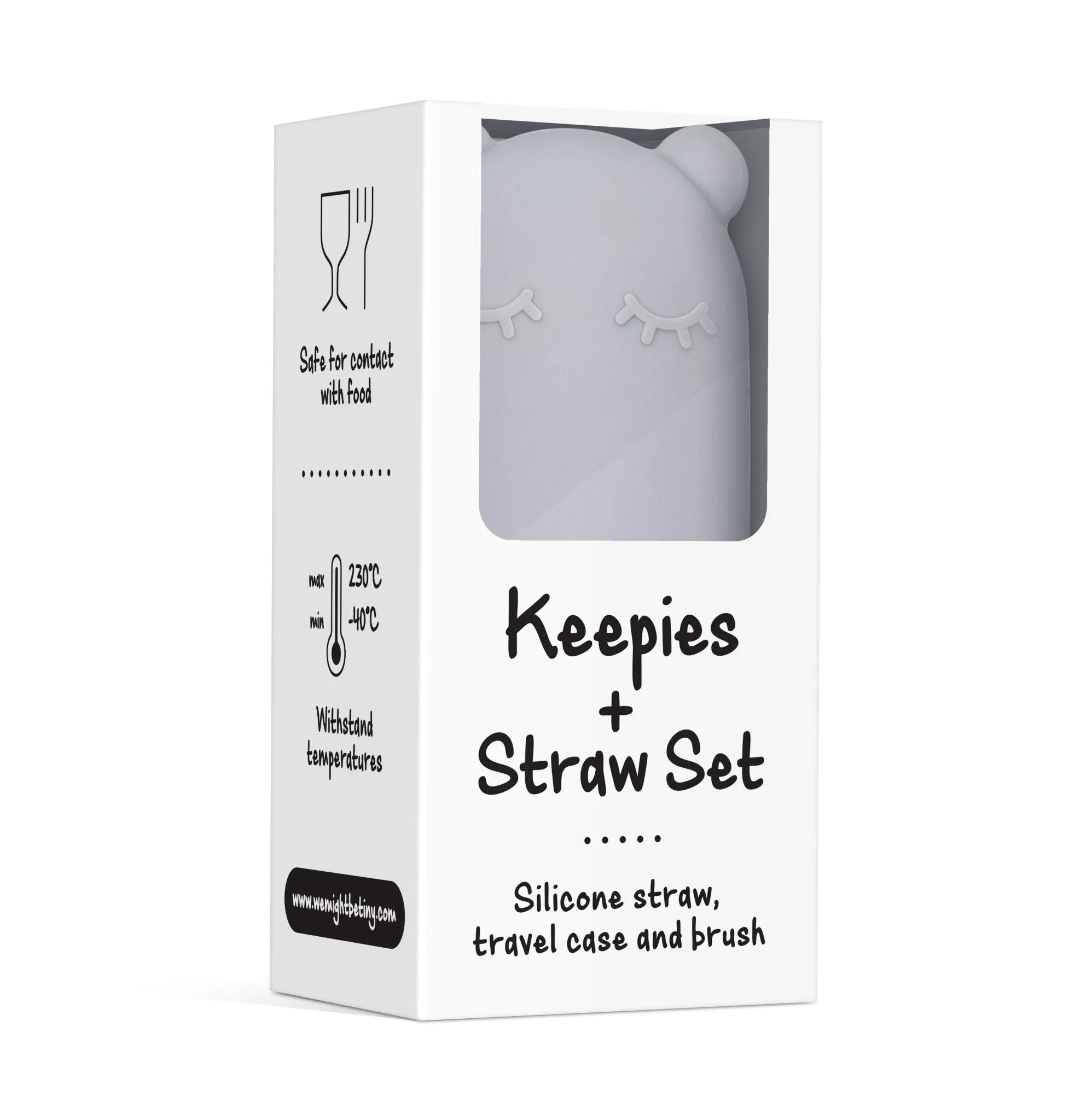 Keepie   Straw Set - Grey