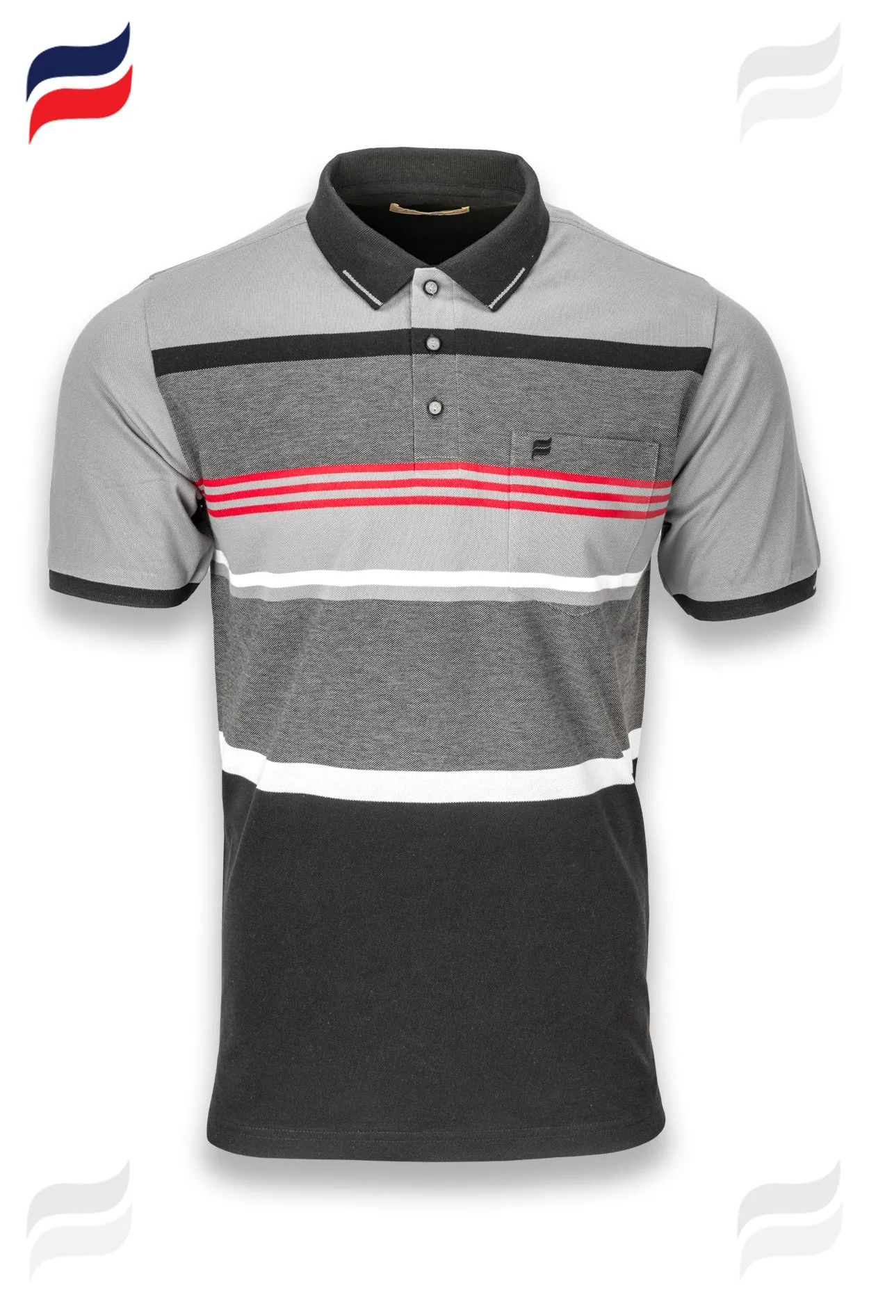 Kevin Ninan Striped Polo