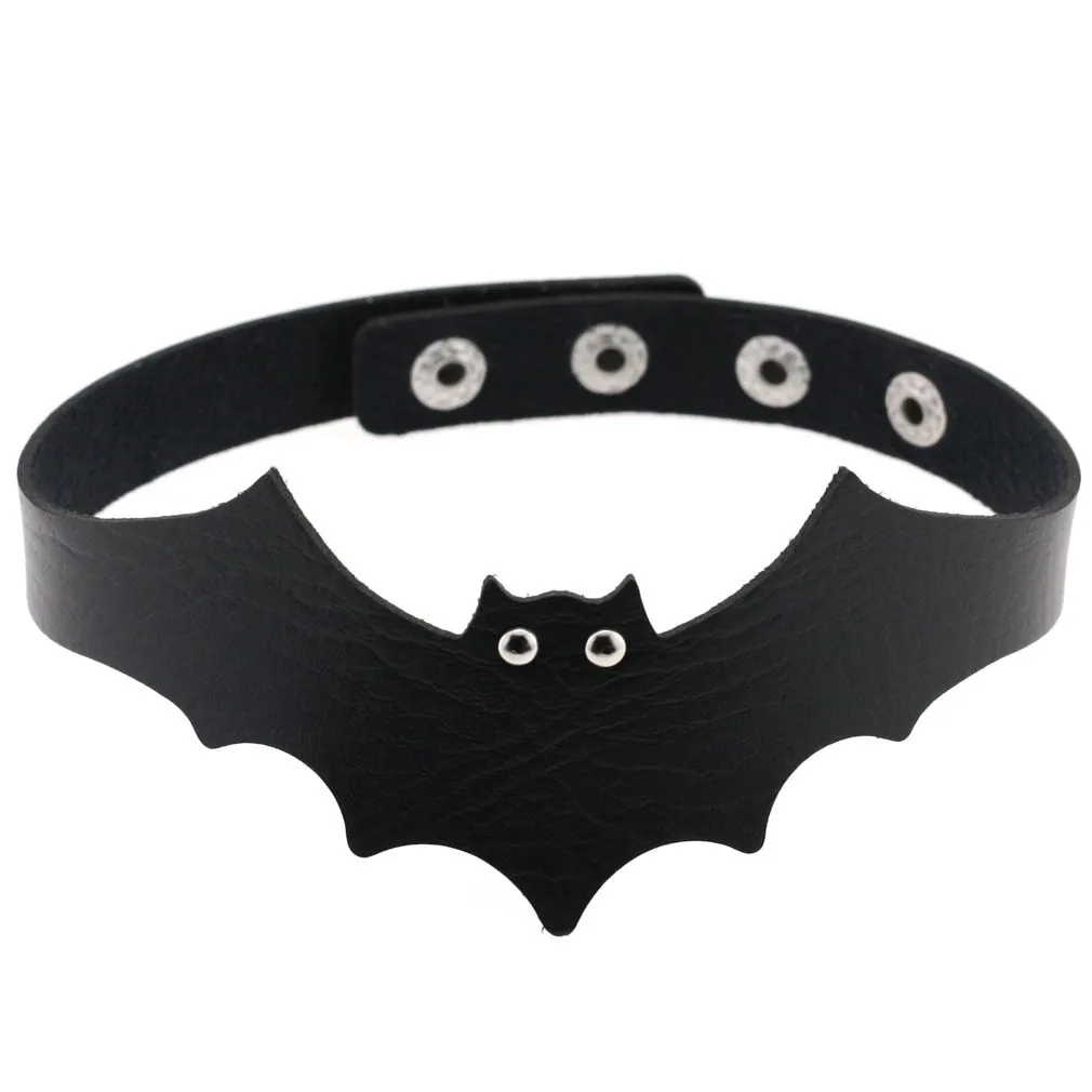 Leather Spiked Choker, Rivets Studded Choker