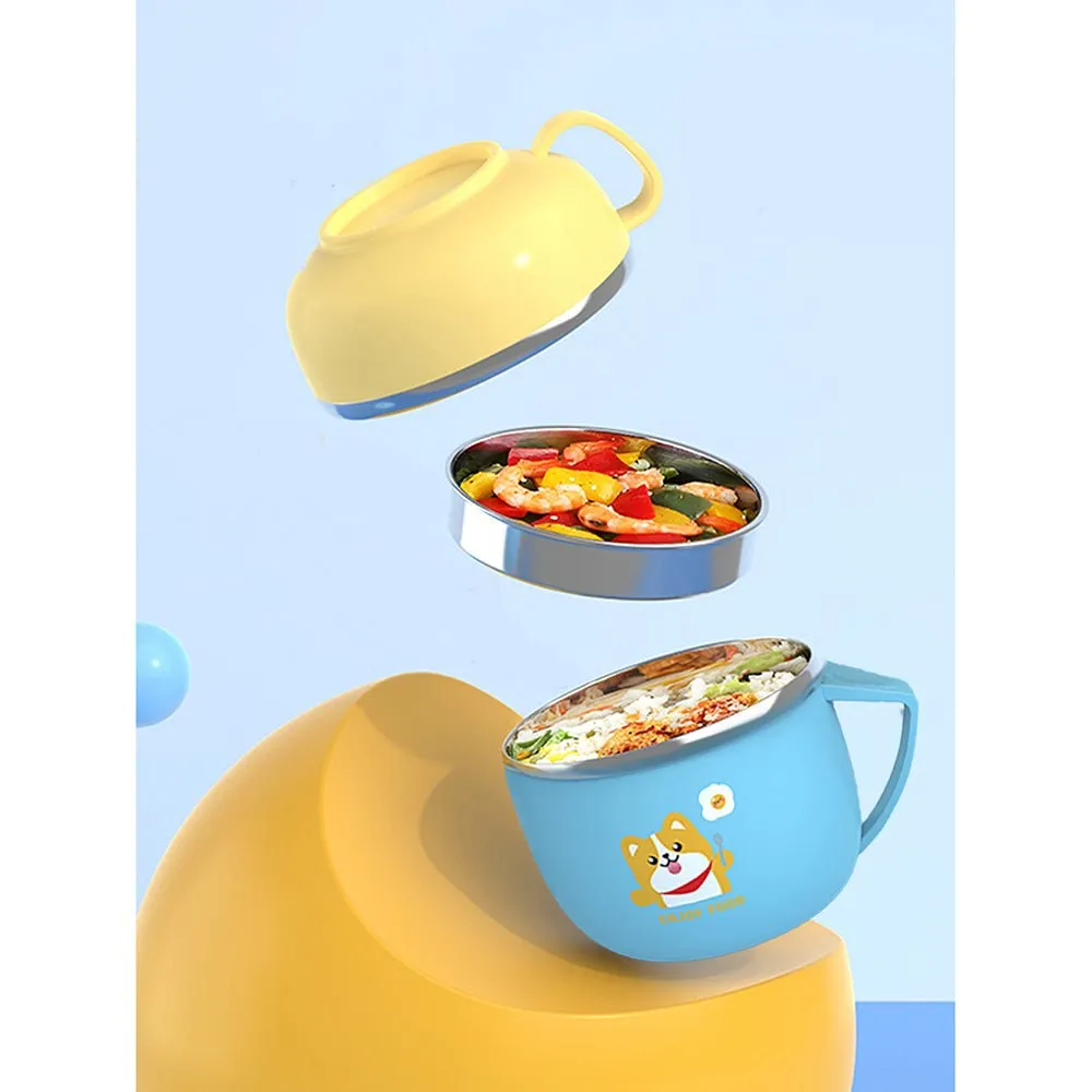 Light Blue small size, Foxy Dual Handle Soup and Noodles Lunch Box with matching Cover