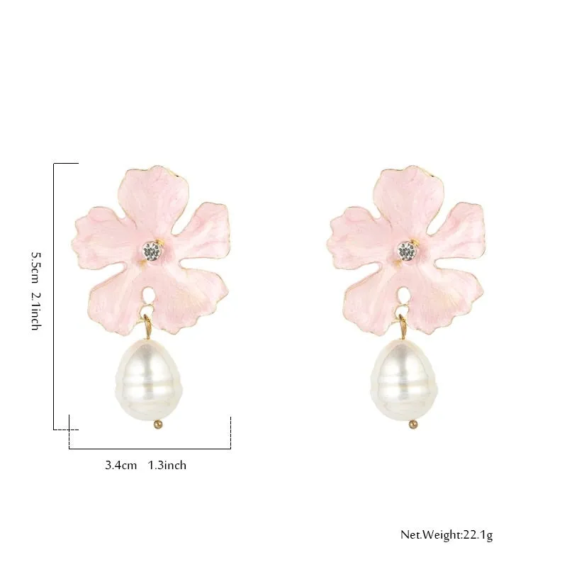 LINOSA PINK FLORAL EARRINGS