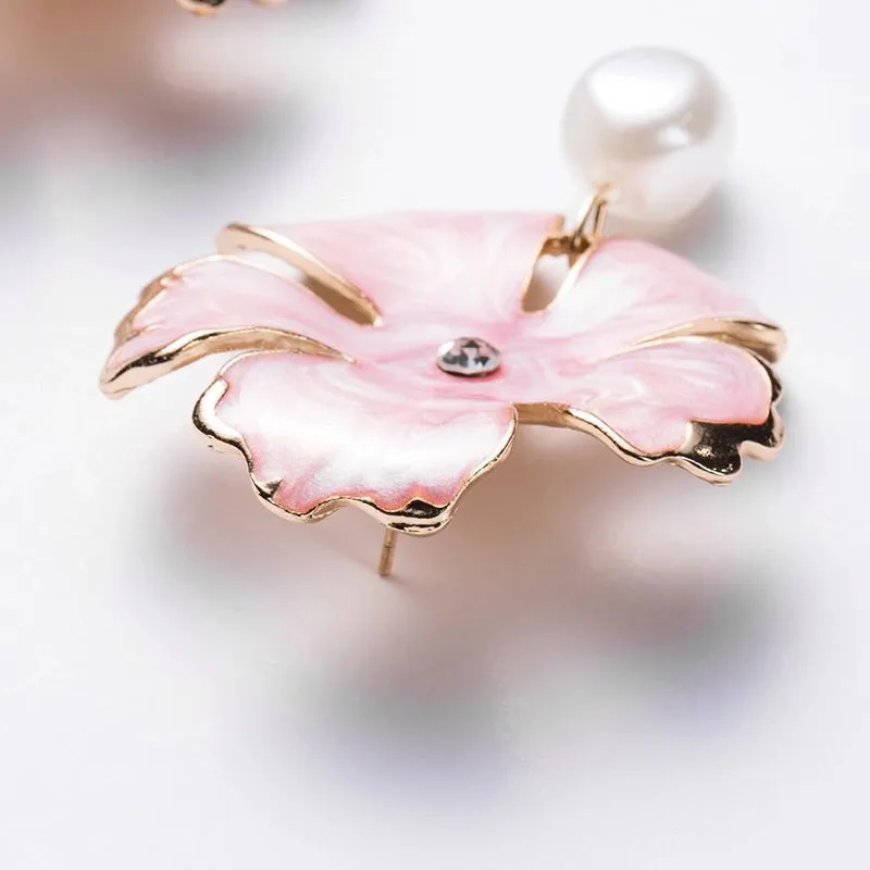 LINOSA PINK FLORAL EARRINGS