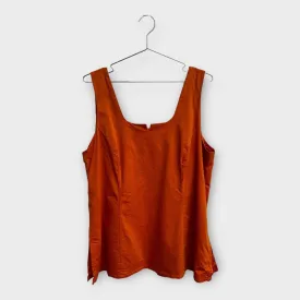 Maggie Orange Metallic Tank