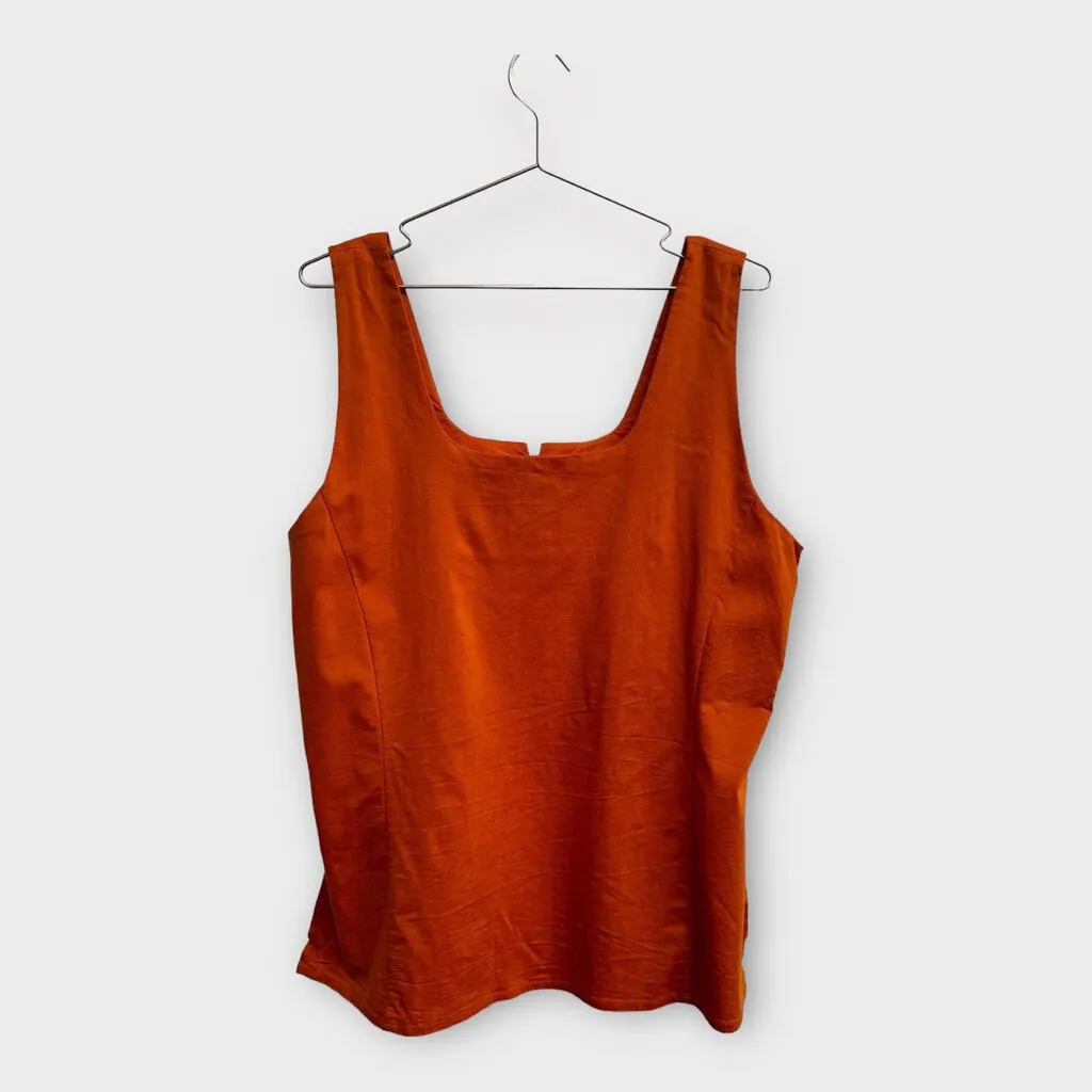 Maggie Orange Metallic Tank