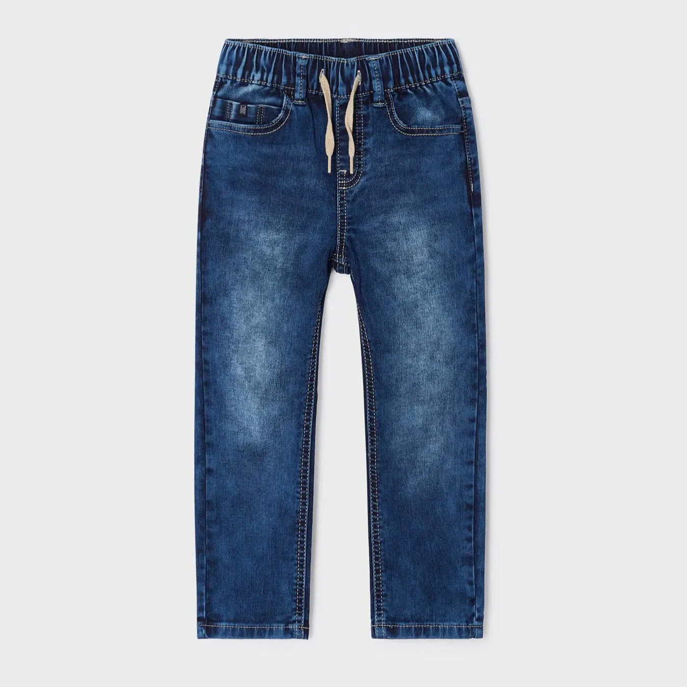 Mayoral Boy Soft Denim Drawstring Pants