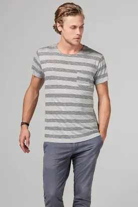 MEN'S POCKET SAILOR CREW NECK TEE - RETRO STRIPE