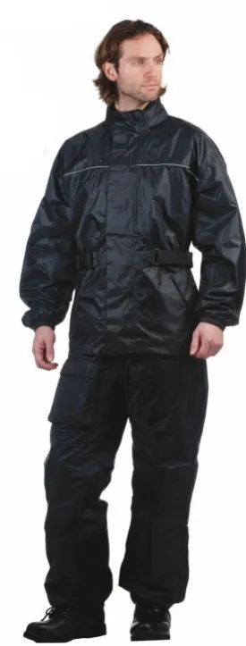 Mens REVOLUTION GEAR Reflective Nylon Rainsuit