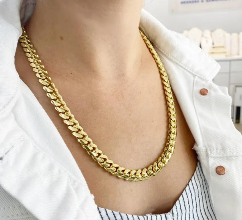 Miami Cuban Chain Extra Large Solid 14K Gold