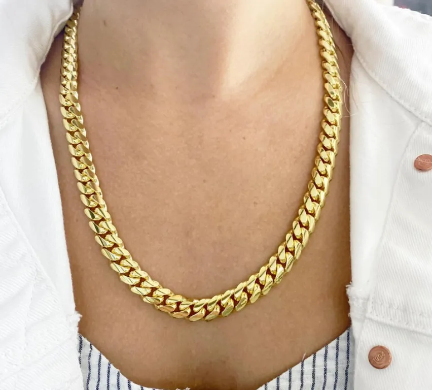 Miami Cuban Chain Extra Large Solid 14K Gold