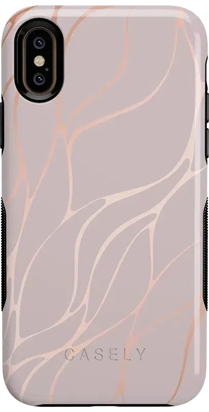 Midnight Ride | Pink and Gold Metallic Waves Case