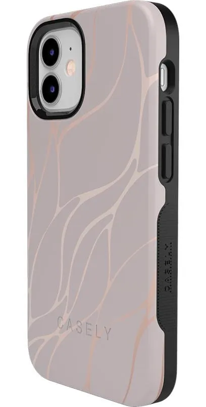 Midnight Ride | Pink and Gold Metallic Waves Case