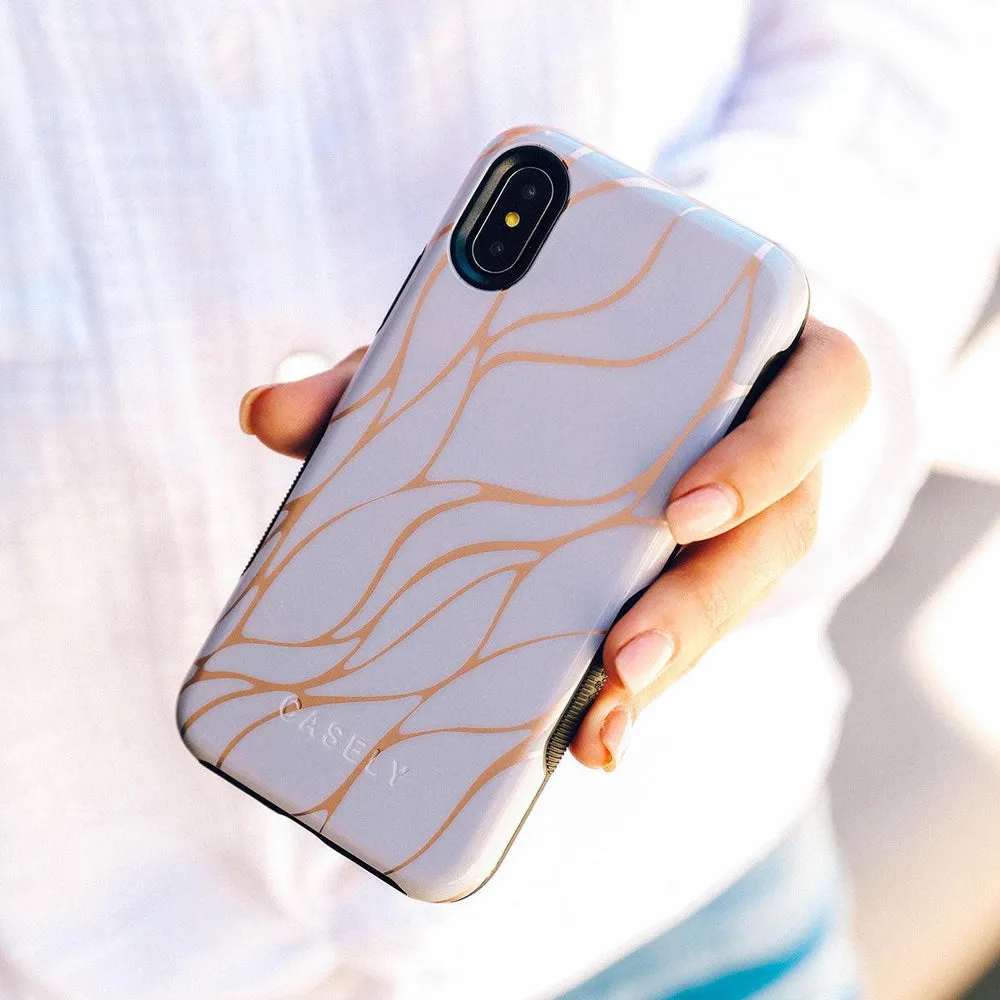 Midnight Ride | Pink and Gold Metallic Waves Case