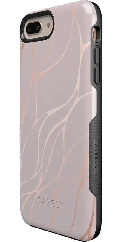 Midnight Ride | Pink and Gold Metallic Waves Case