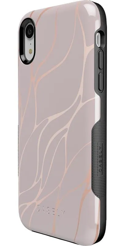 Midnight Ride | Pink and Gold Metallic Waves Case