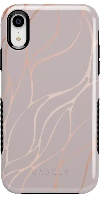 Midnight Ride | Pink and Gold Metallic Waves Case