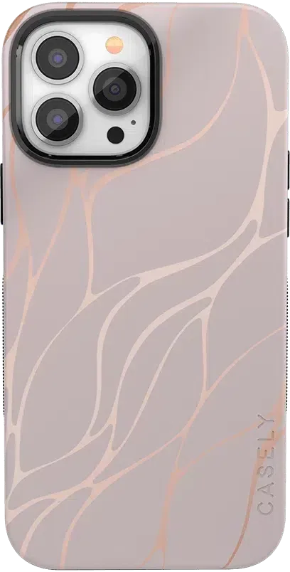 Midnight Ride | Pink and Gold Metallic Waves Case