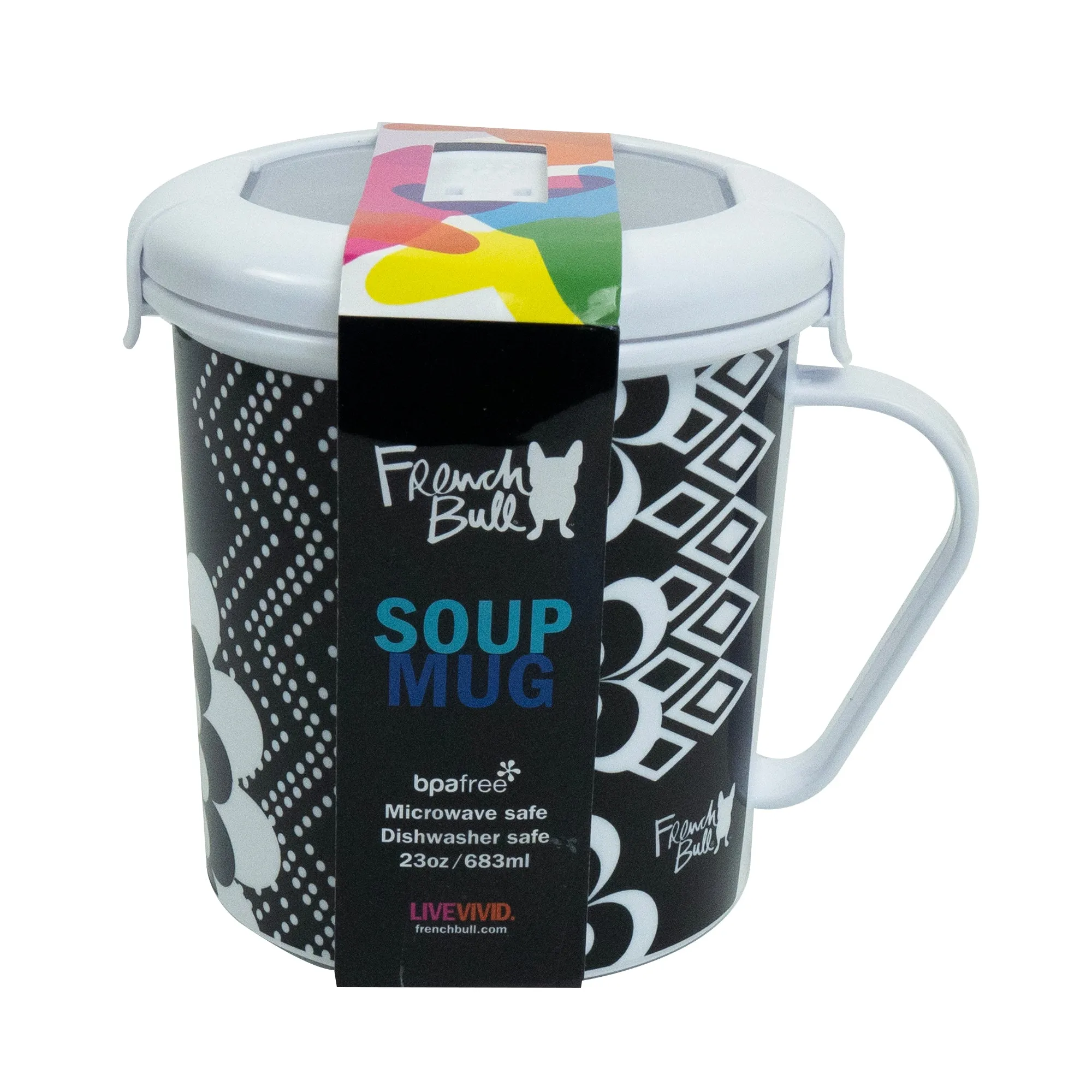 Mosaic B&W Soup Mug