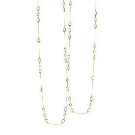 Necklace - Blue Topaz Station