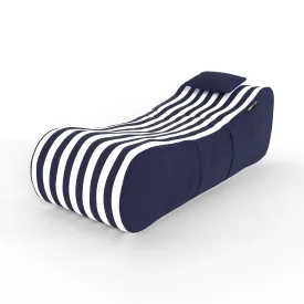 Noosa Indoor/Outdoor Bean Bag in Navy Stripe