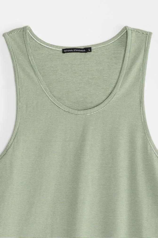 NS2170-2 Mini Stripe Tank Top in Green