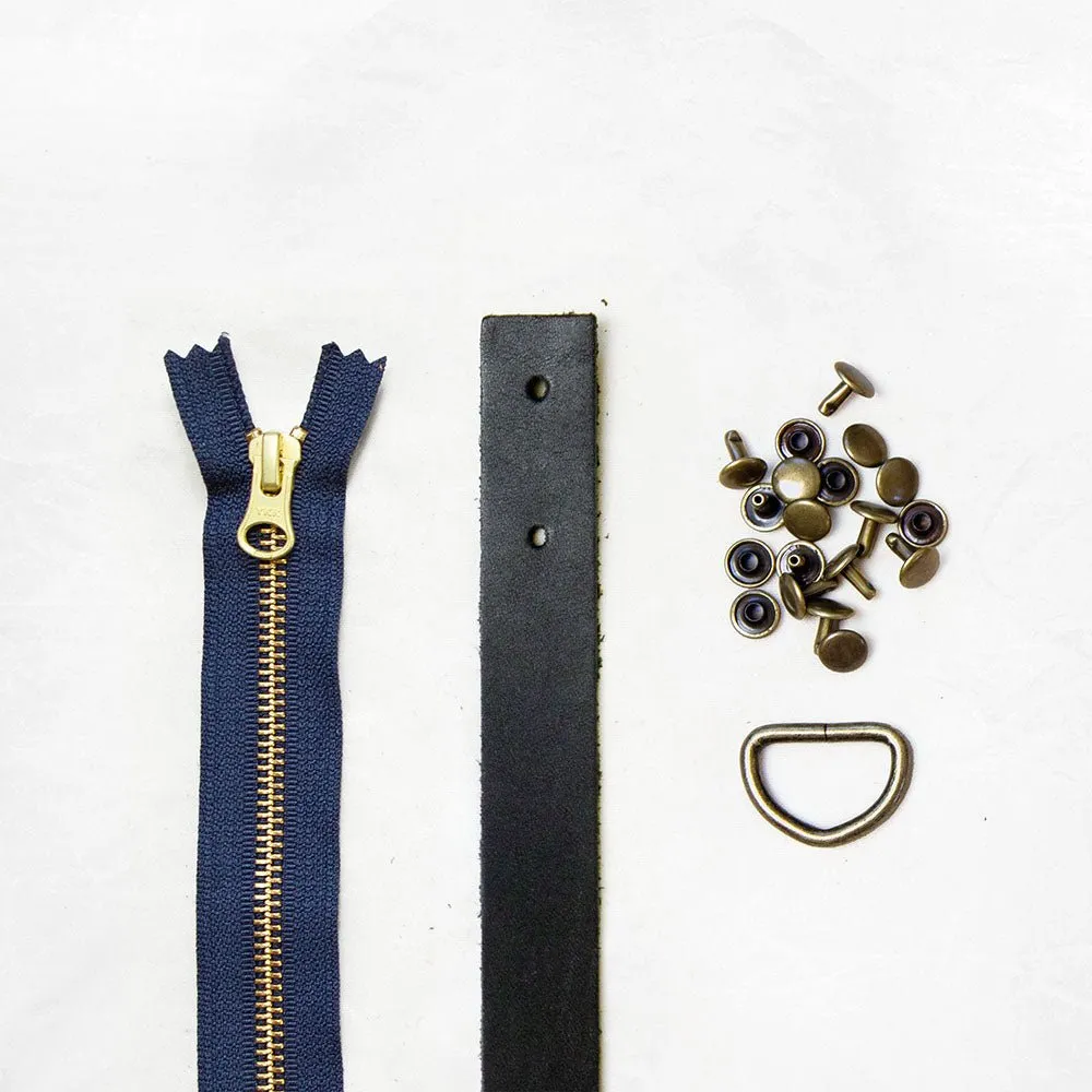 Oberlin Tote - Black Leather   Hardware Kit