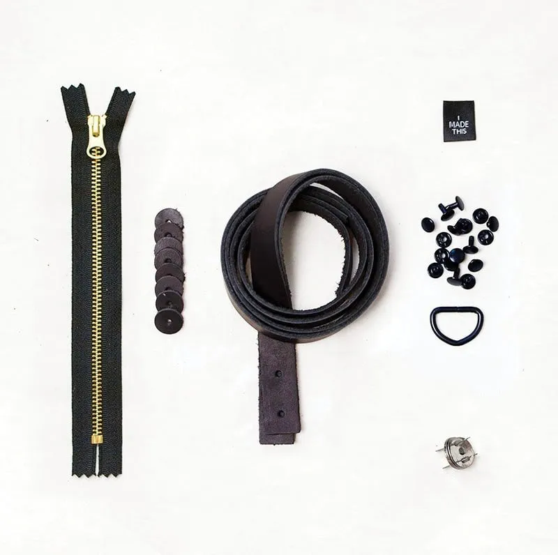 Oberlin Tote - Black Leather   Hardware Kit