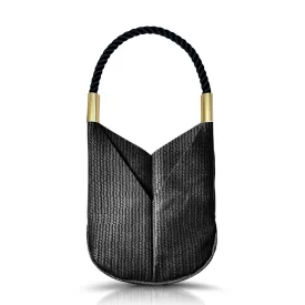 Original Wildwood Bag | Large in Black Basketweave Leather