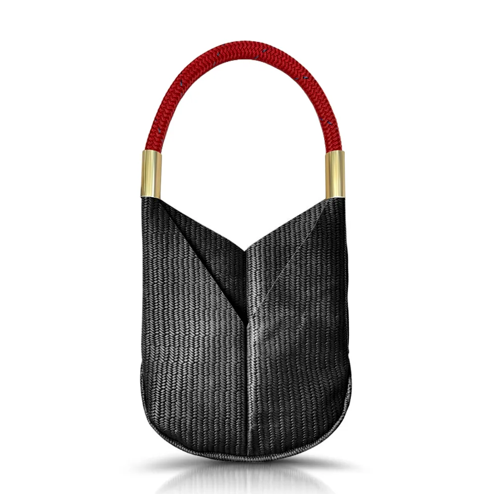 Original Wildwood Bag | Large in Black Basketweave Leather