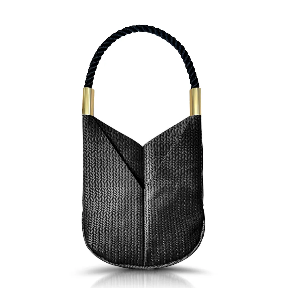 Original Wildwood Bag | Large in Black Basketweave Leather