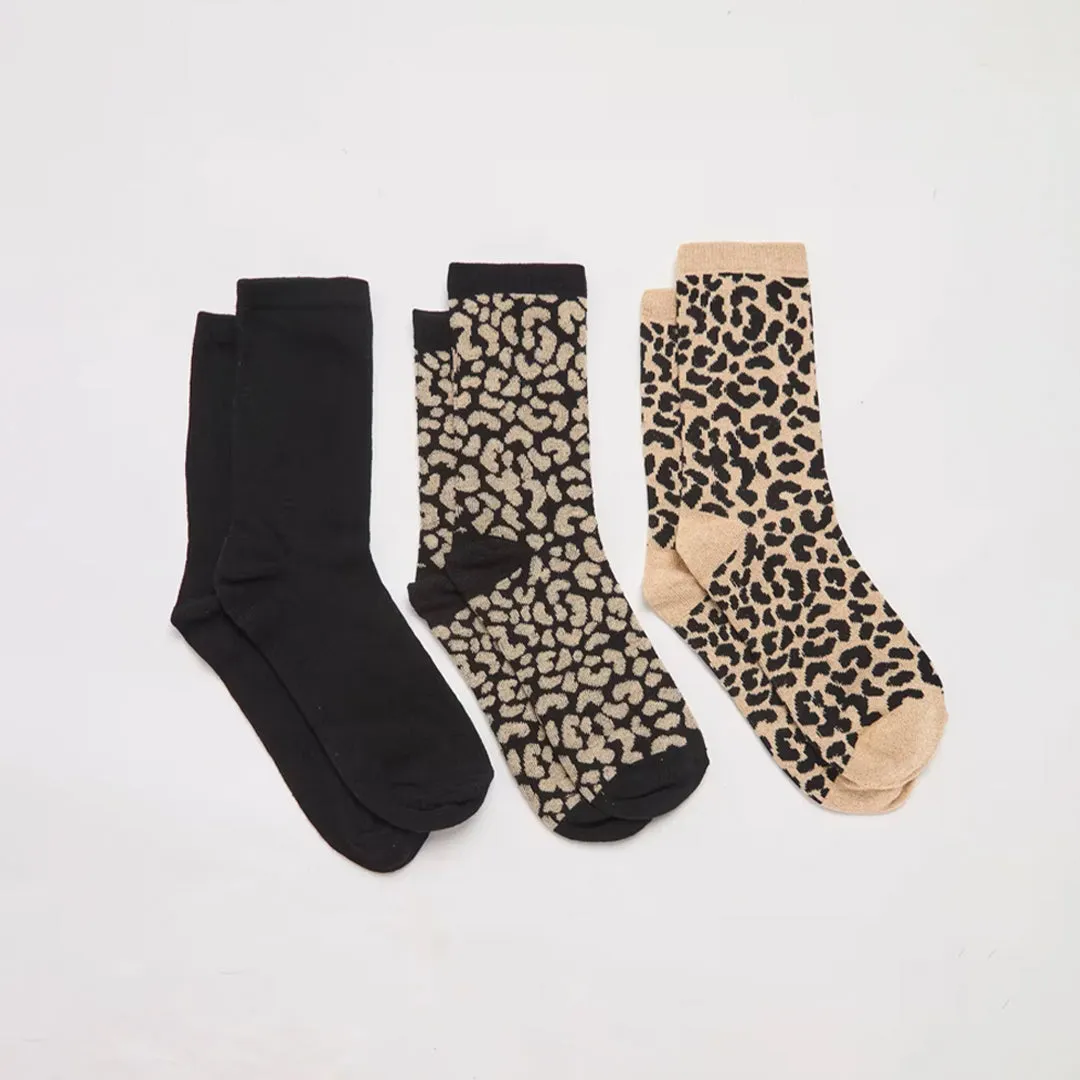 Pack of 3 Socks with Spotted Pattern