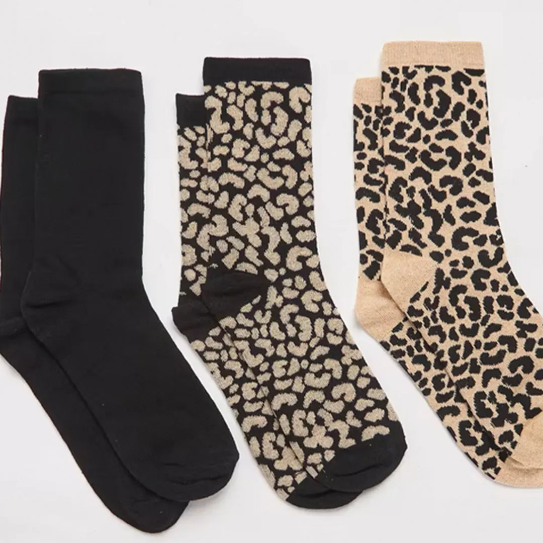 Pack of 3 Socks with Spotted Pattern