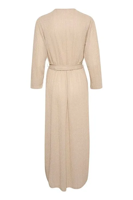 Part Two Easofie Wrap Dress in Gold Shimmer