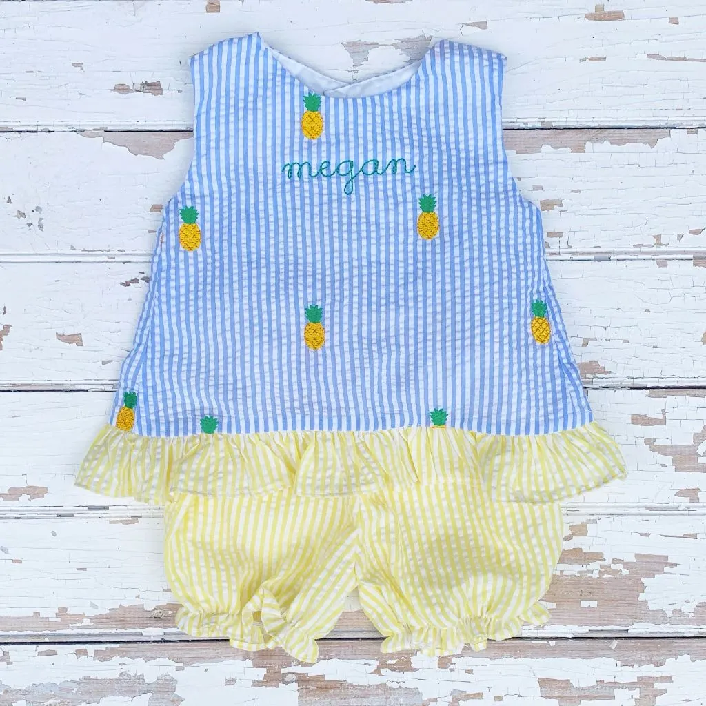 Pineapple Swing Top Bloomer Set