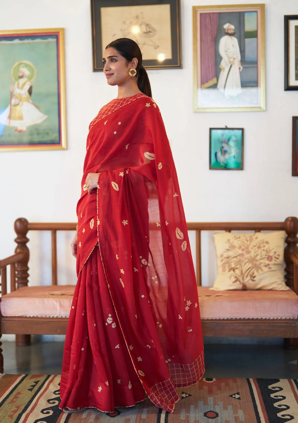 Poppy Floral Saree