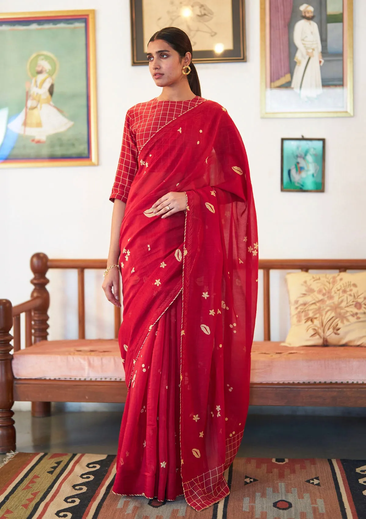 Poppy Floral Saree