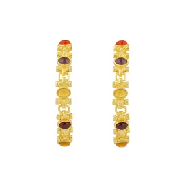 Power Hoops Navratan Earrings