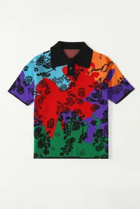 "COLOURS OF LIFE" JAQUARD KNIT POLO SHIRT