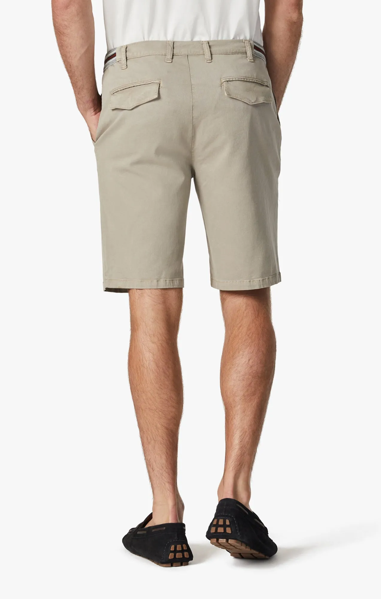 Ravenna Drawstring Shorts In Aluminum Soft Touch