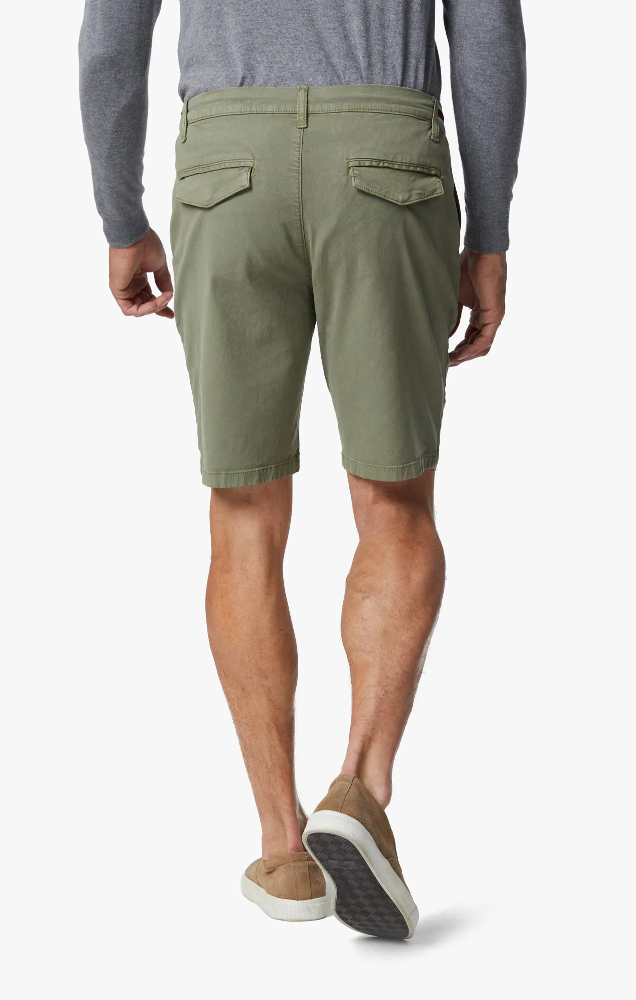 Ravenna Drawstring Shorts In Moss Green Soft Touch