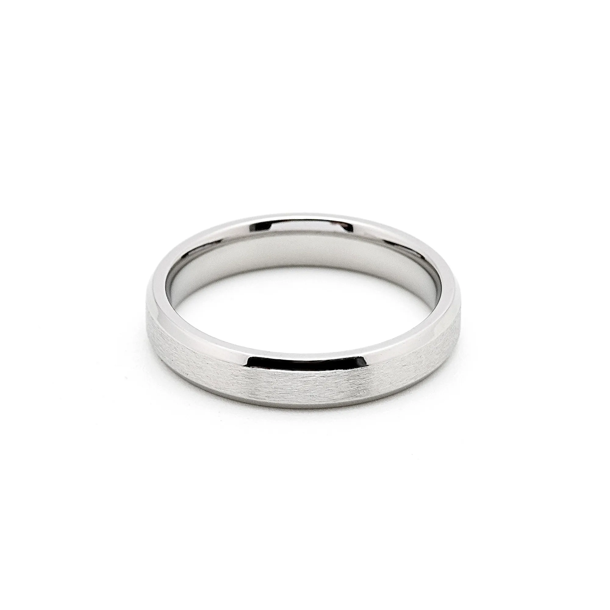 RG402W B.Tiff Beveled Edge Stainless Steel Ring