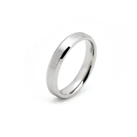 RG402W B.Tiff Beveled Edge Stainless Steel Ring