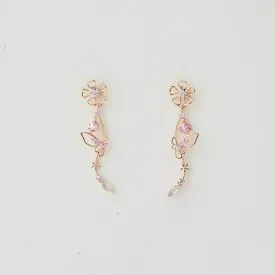 Rose Gold Astilbe Earrings