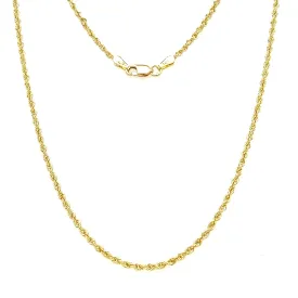 Solid Rope Chain 2mm with 18in of Length in 10K Yellow Gold