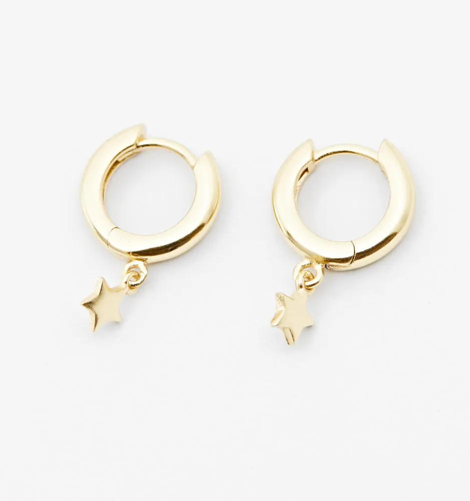 Star Hoop Earrings