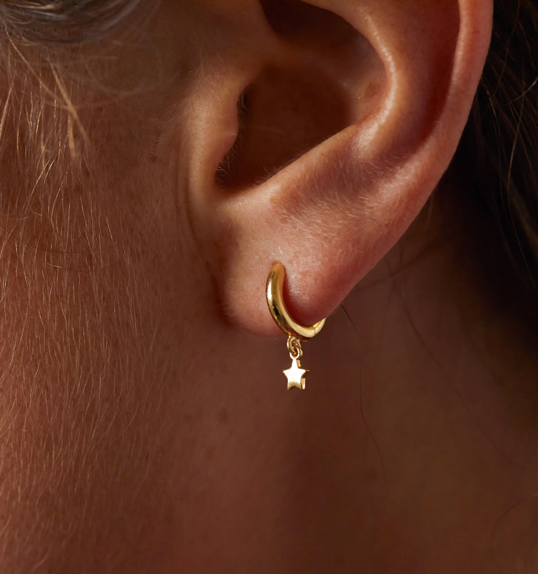 Star Hoop Earrings