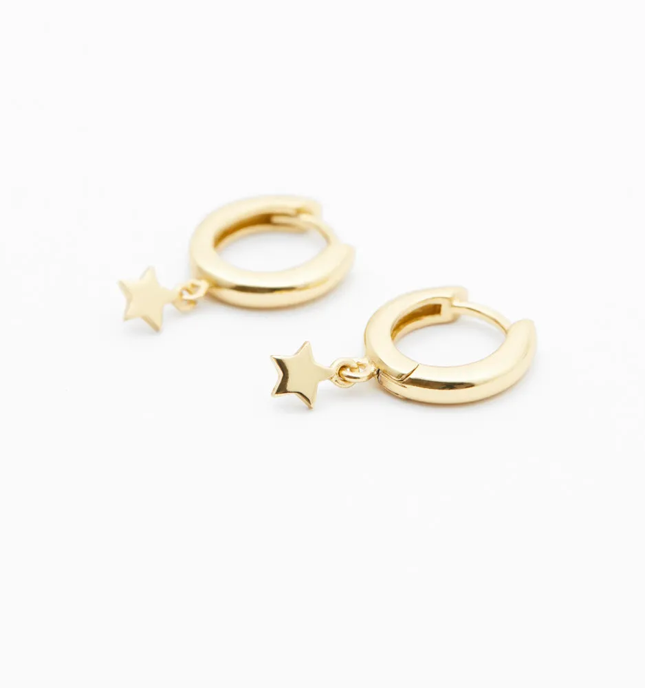 Star Hoop Earrings