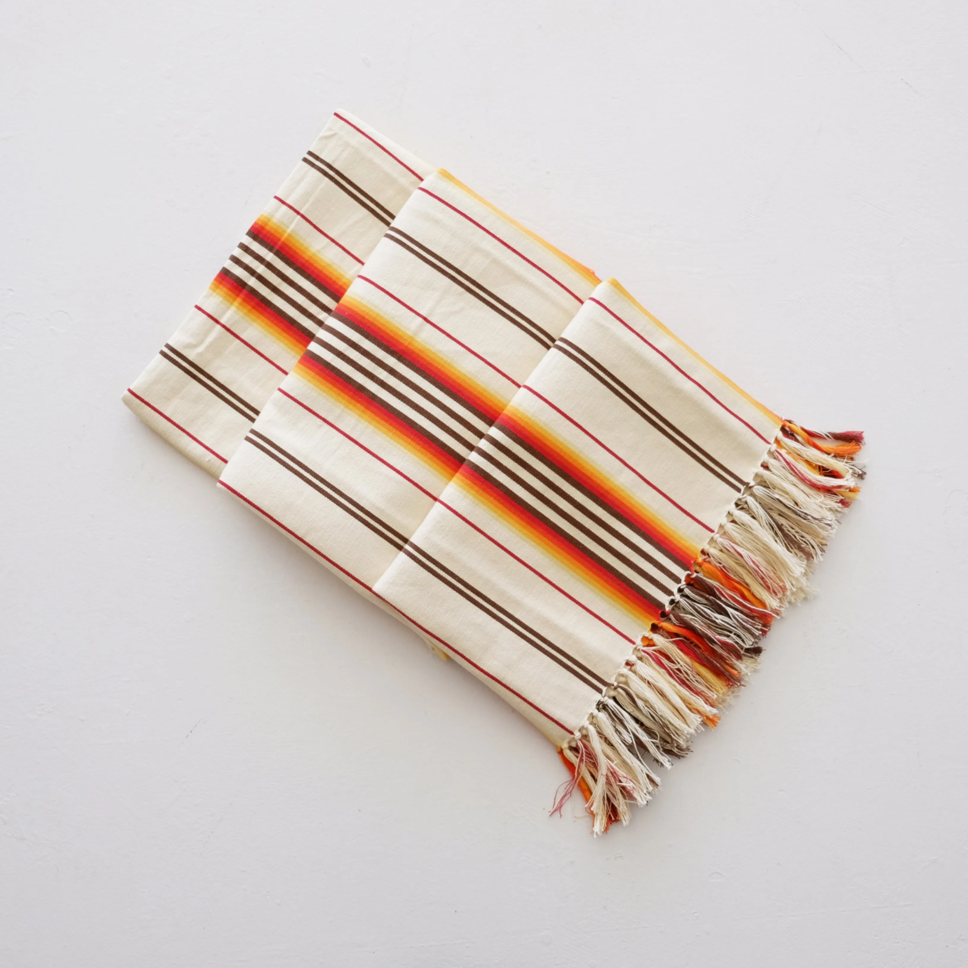 Sunset Striped Cotton Throw